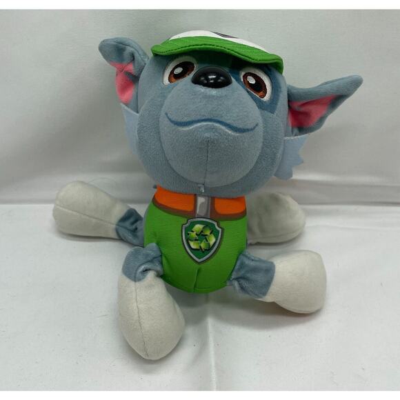 Paw Patrol Rocky Recycle Green Plush Stuffed Animal Nickelodeon 9" dog‎ - Picture 1 of 5